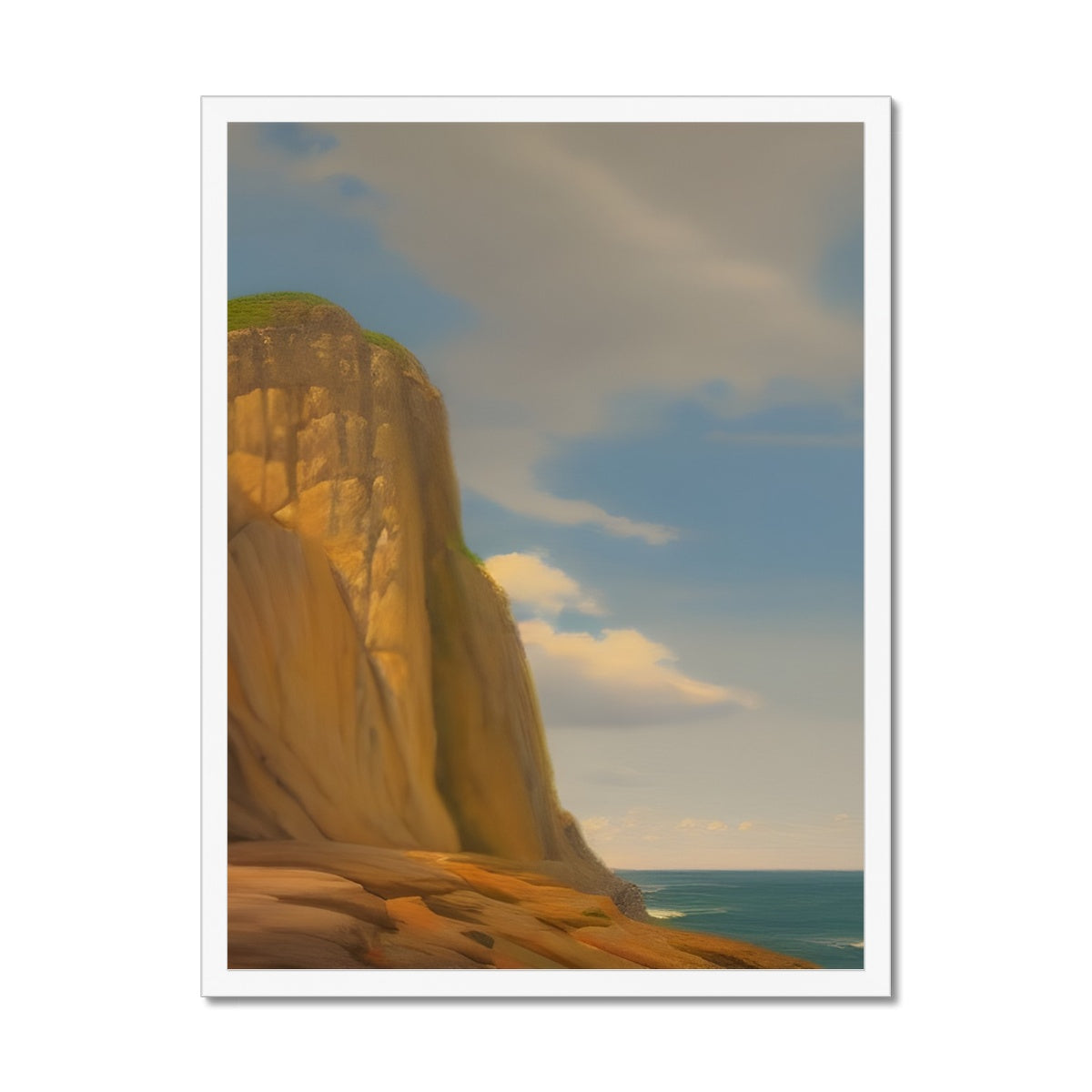 Cliff At The Ocean Framed Print Prodigi