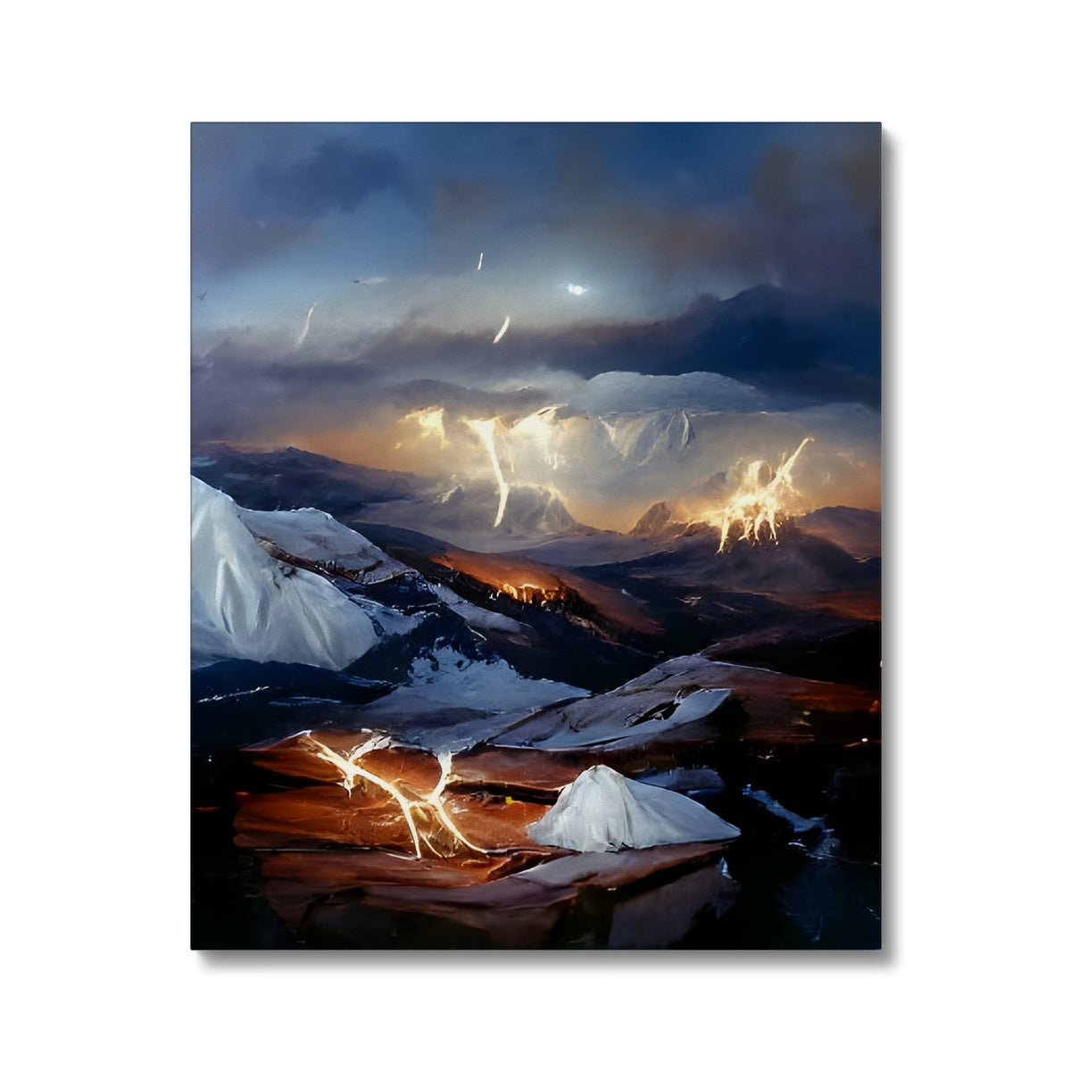 Mountains with Lightning Canvas Prodigi