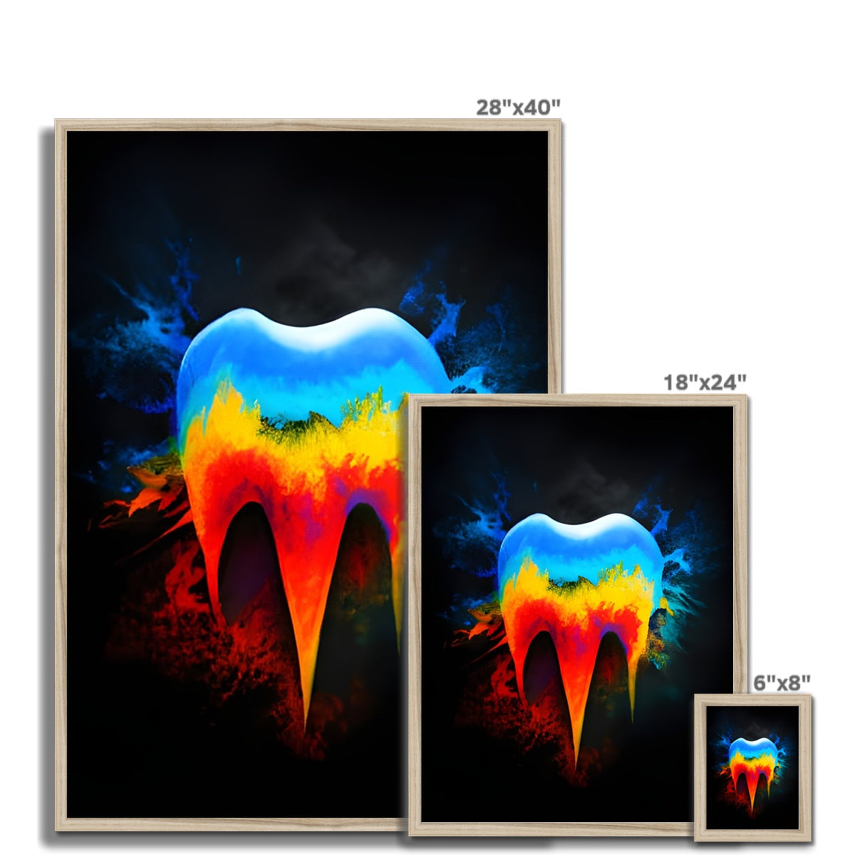 Hot to Cold Tooth Framed Print Prodigi