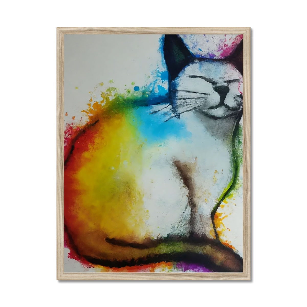 Rainbow Cat Framed Print Prodigi