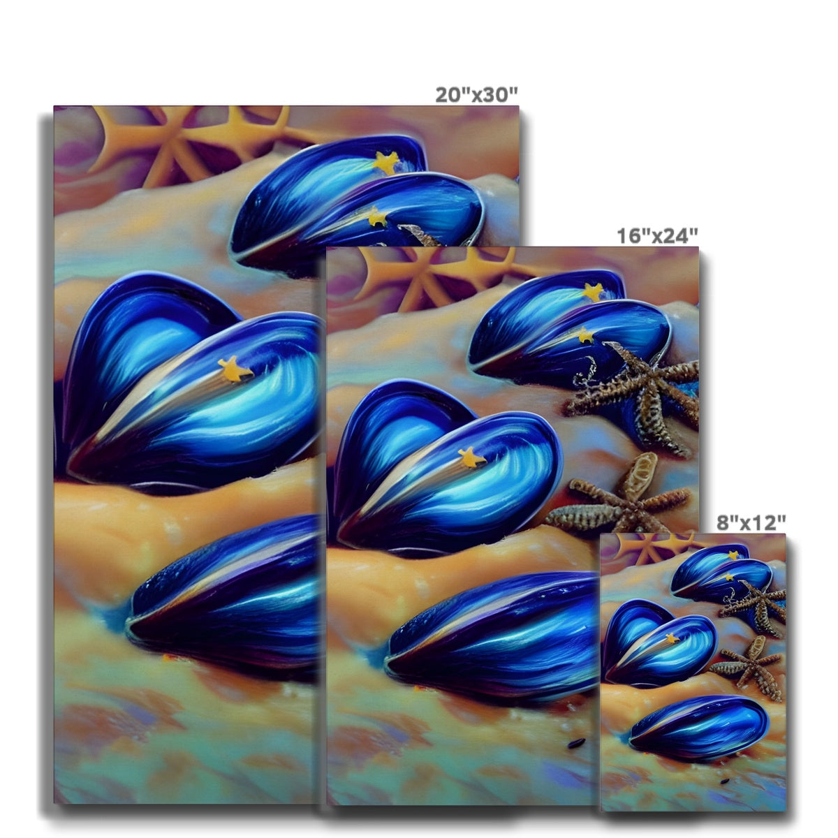 Beautiful Mussles At The Beach Eco Canvas Prodigi