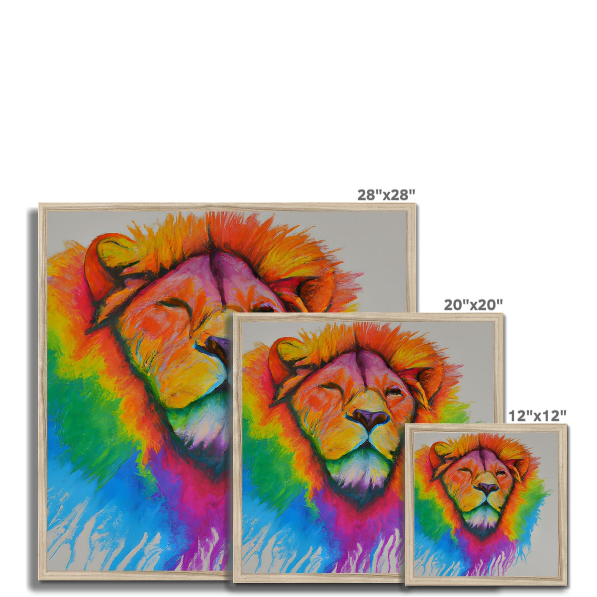 Rainbow Lion Framed Print Prodigi