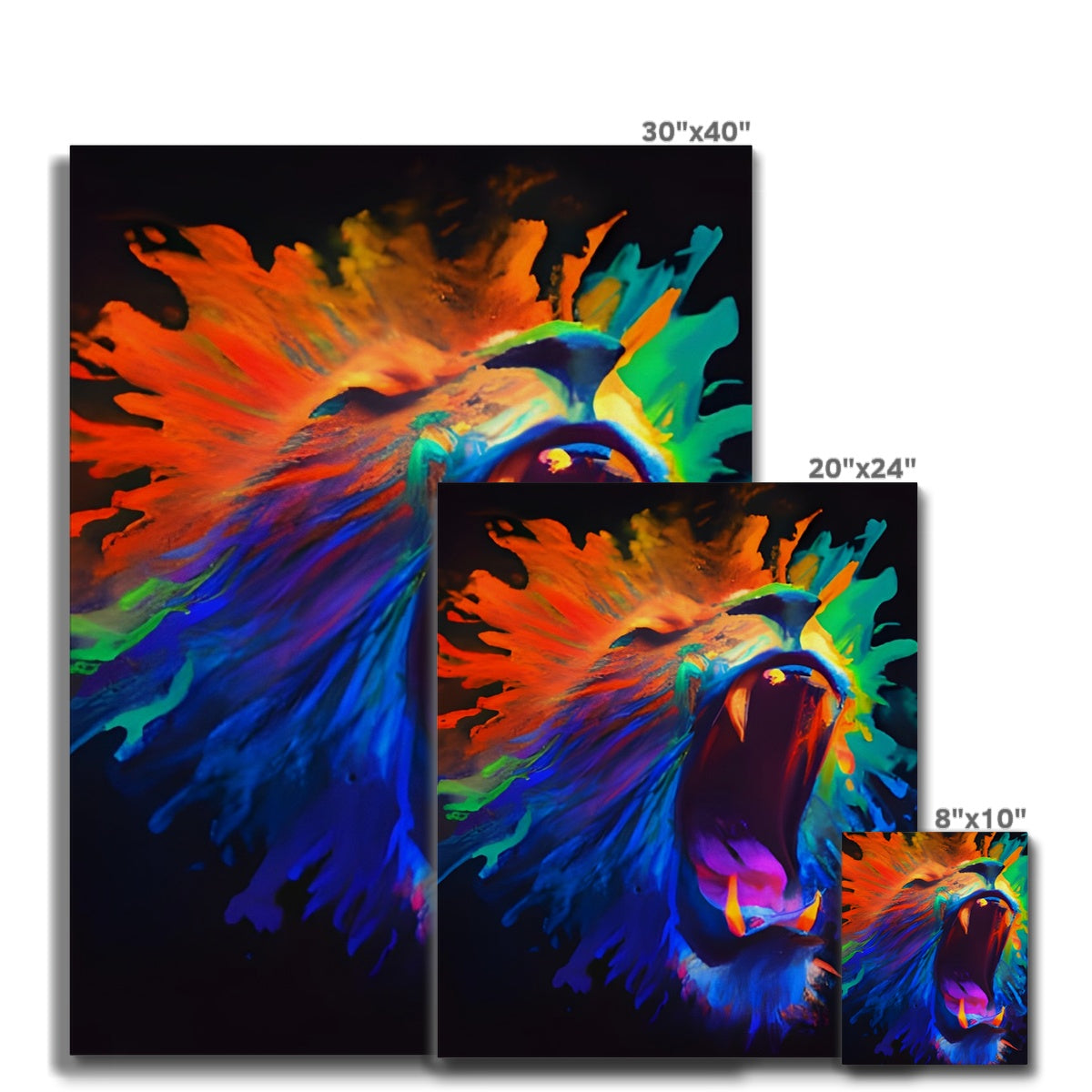 Lions Rainbow Roar Canvas Prodigi