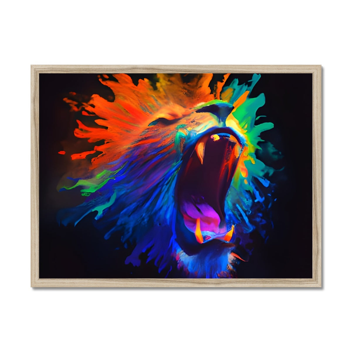 Lions Rainbow Roar Framed Print Prodigi