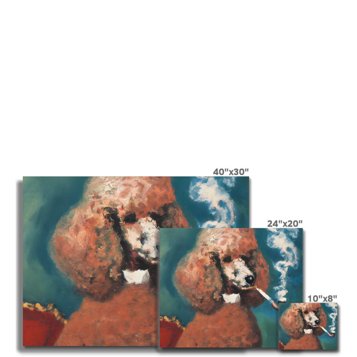 Smoking Poodle Canvas Prodigi