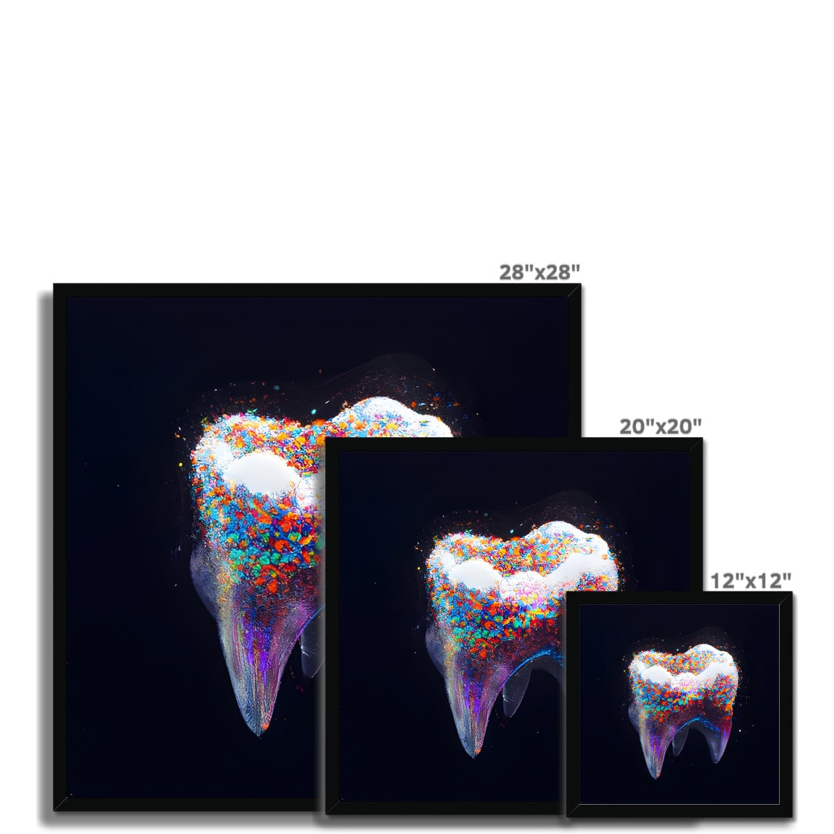 Tooth with Colour Sprinkles Framed Print Prodigi