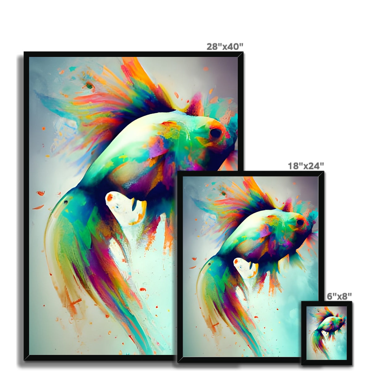 Jumping Fish Framed Print Prodigi