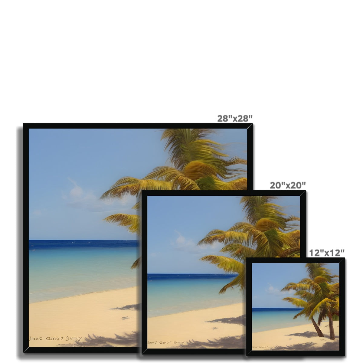 Calm Palm Beach Framed Print Prodigi