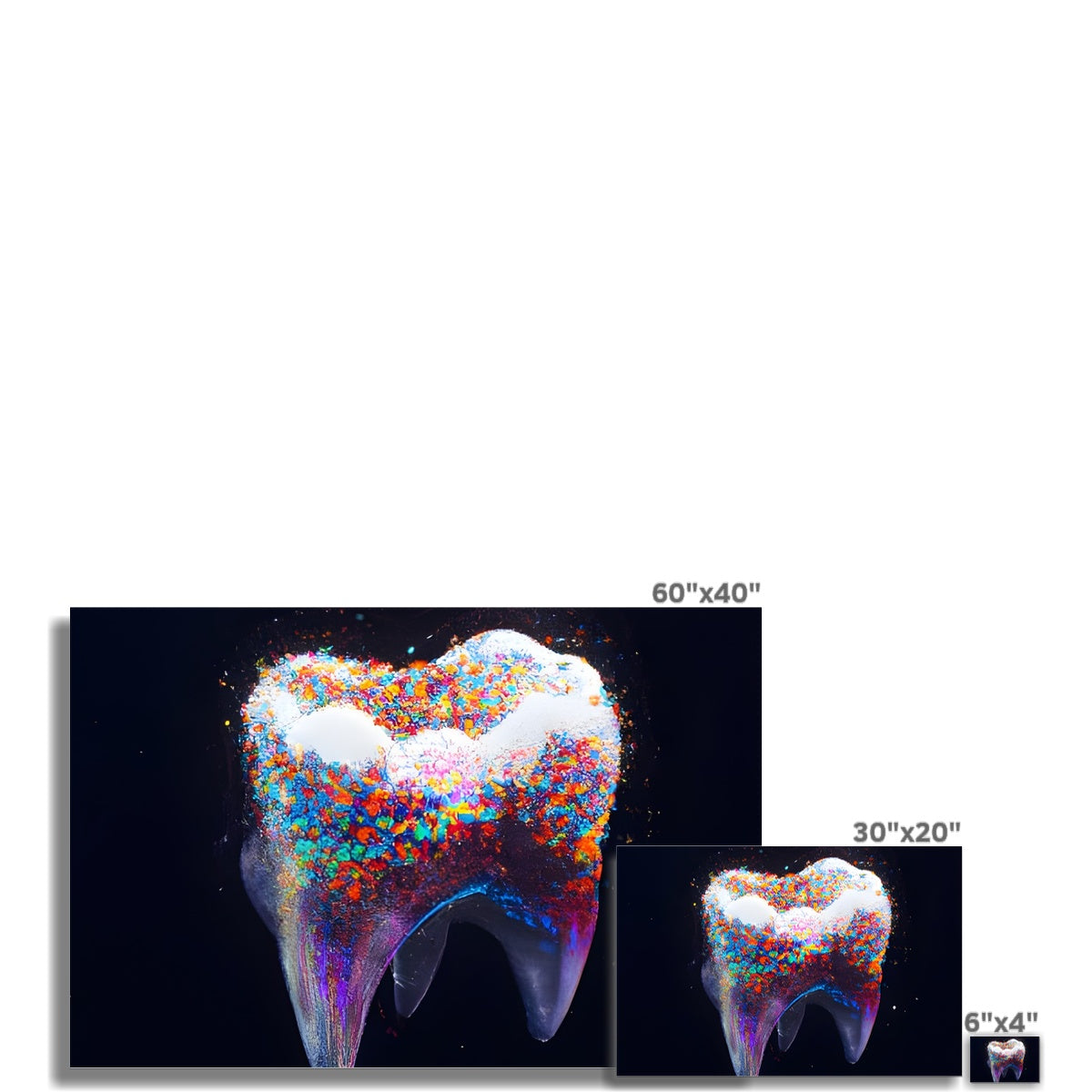 Tooth with Colour Sprinkles Fine Art Print Prodigi