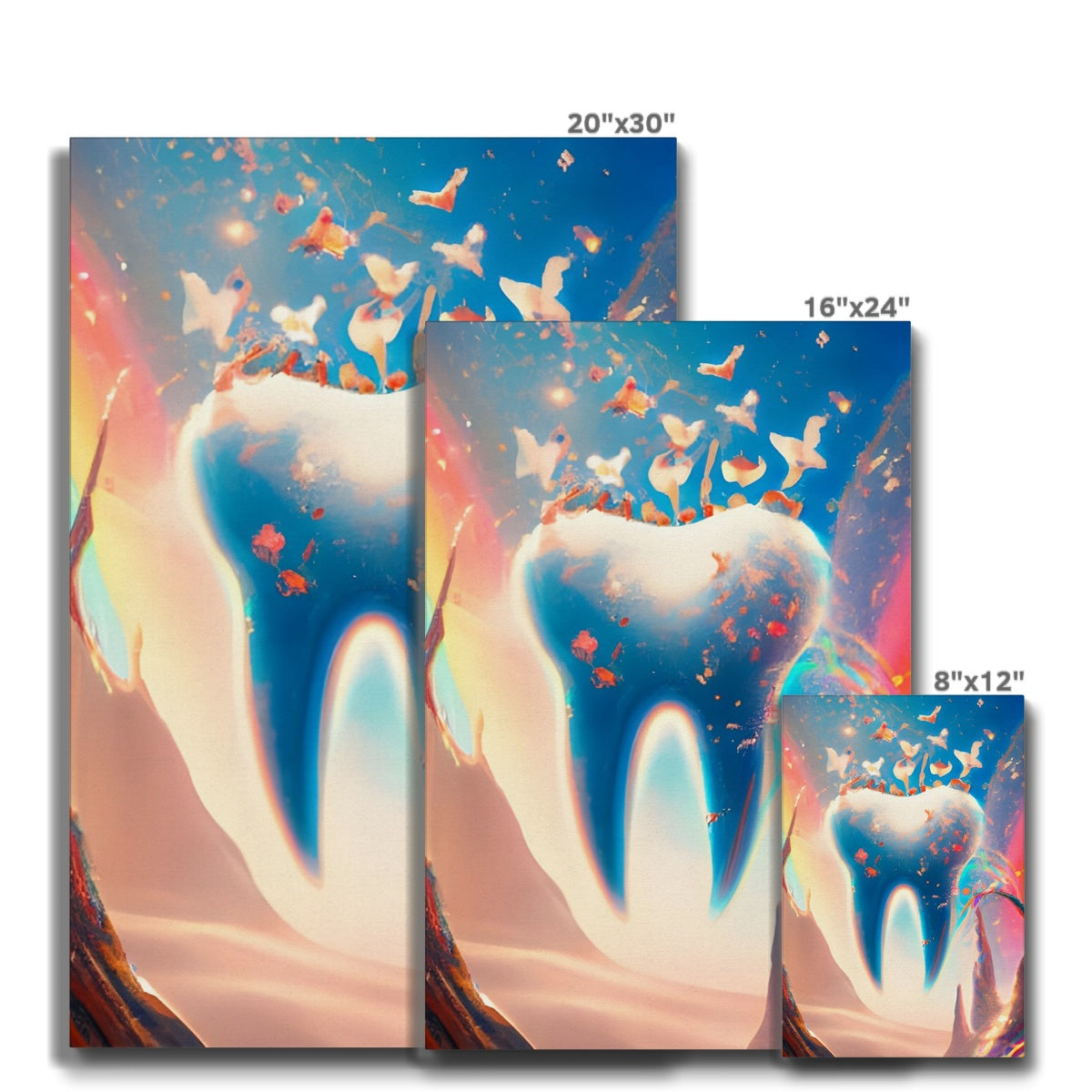 Tooth in Rainbows Eco Canvas Prodigi