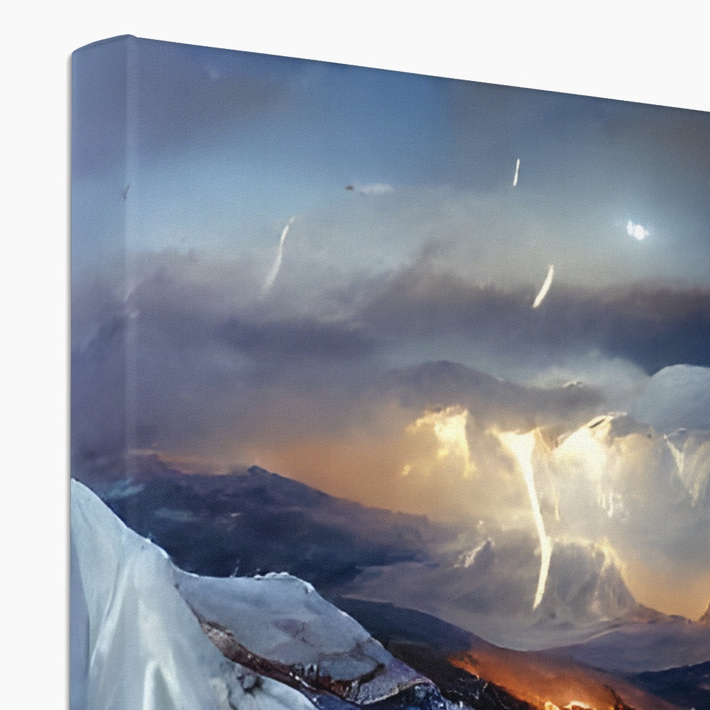 Mountains with Lightning Eco Canvas Prodigi