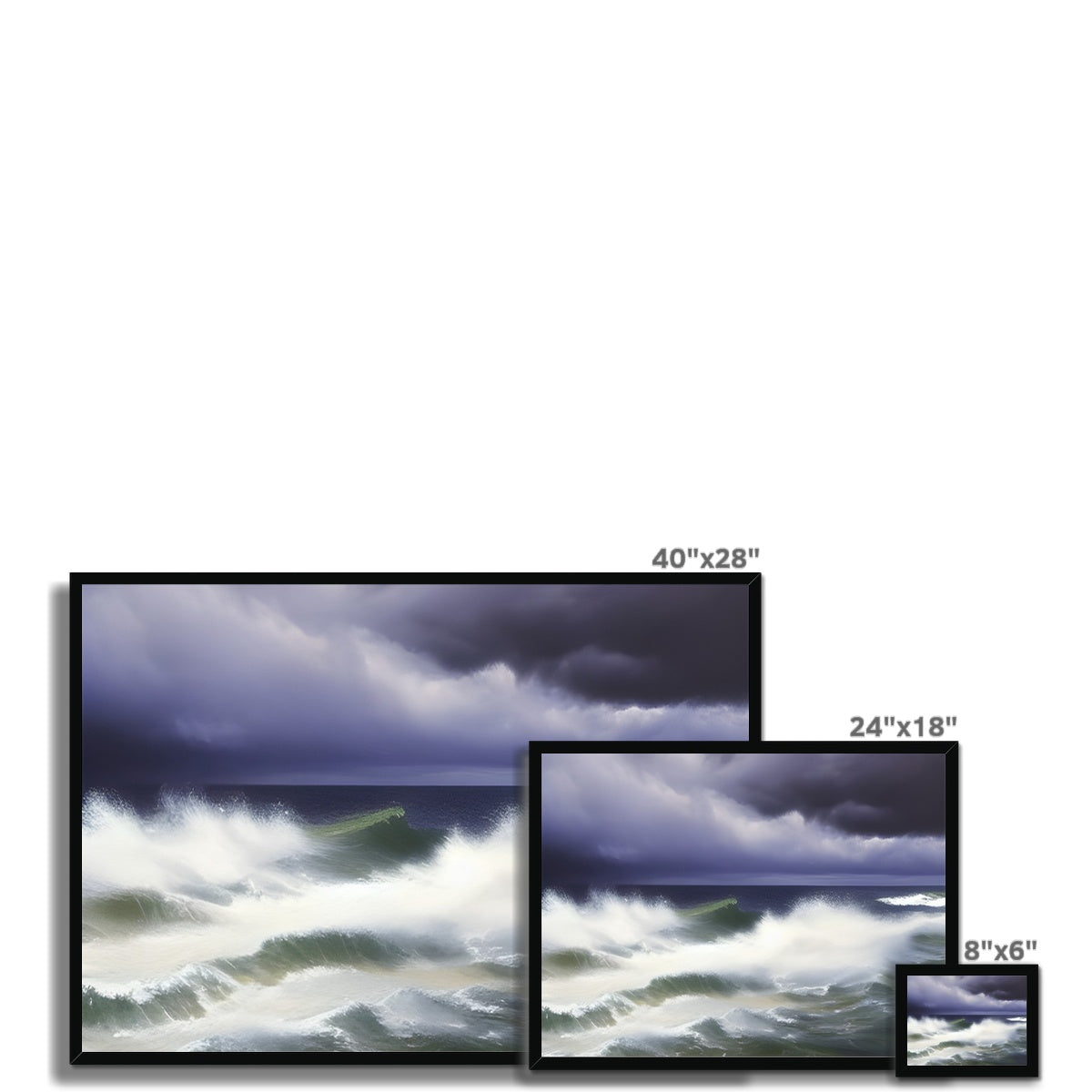 Stormy Sea Framed Print Prodigi