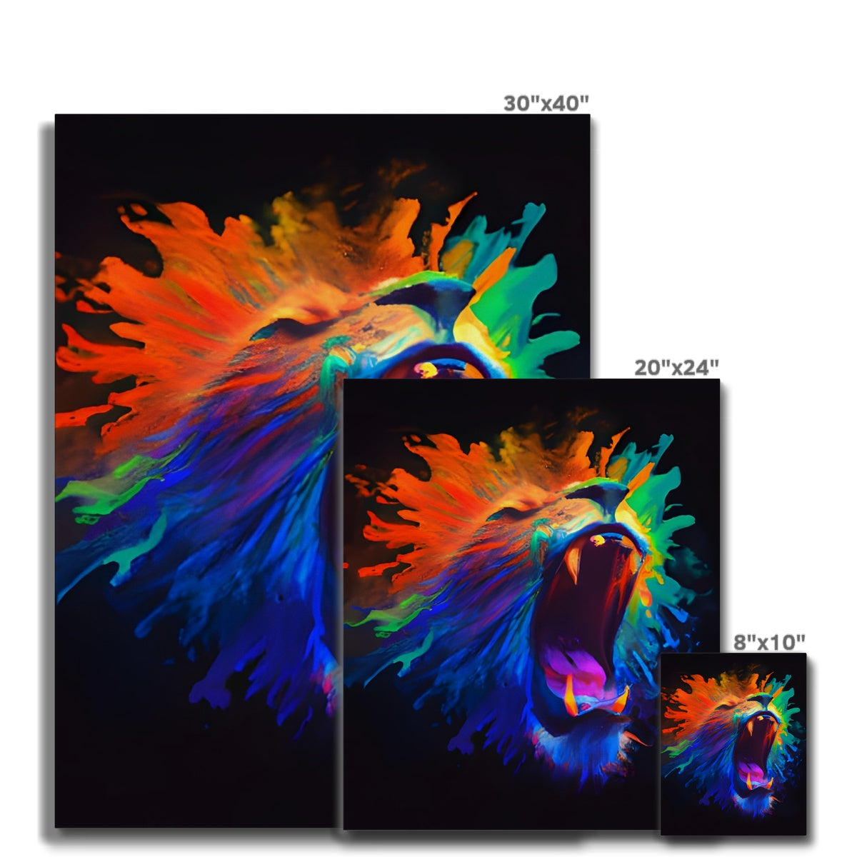 Lions Rainbow Roar Canvas Prodigi