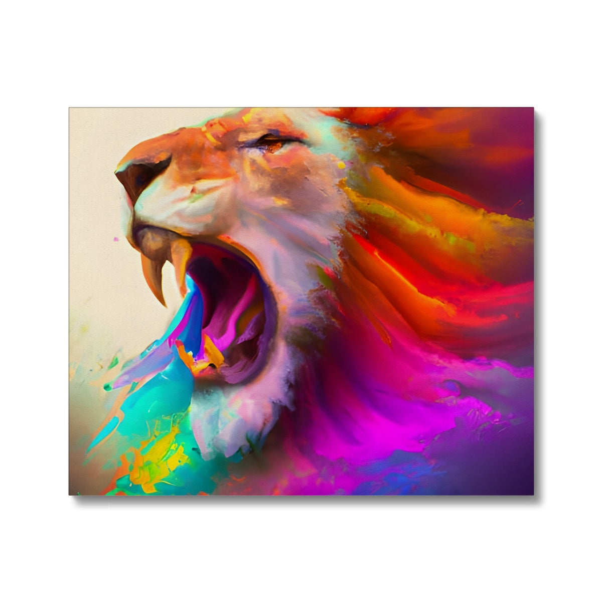 Lion with a Rainbow Mane Canvas Prodigi