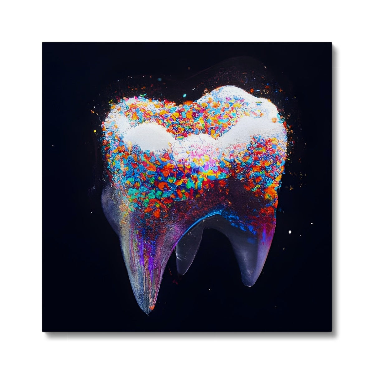 Tooth with Colour Sprinkles Canvas Prodigi