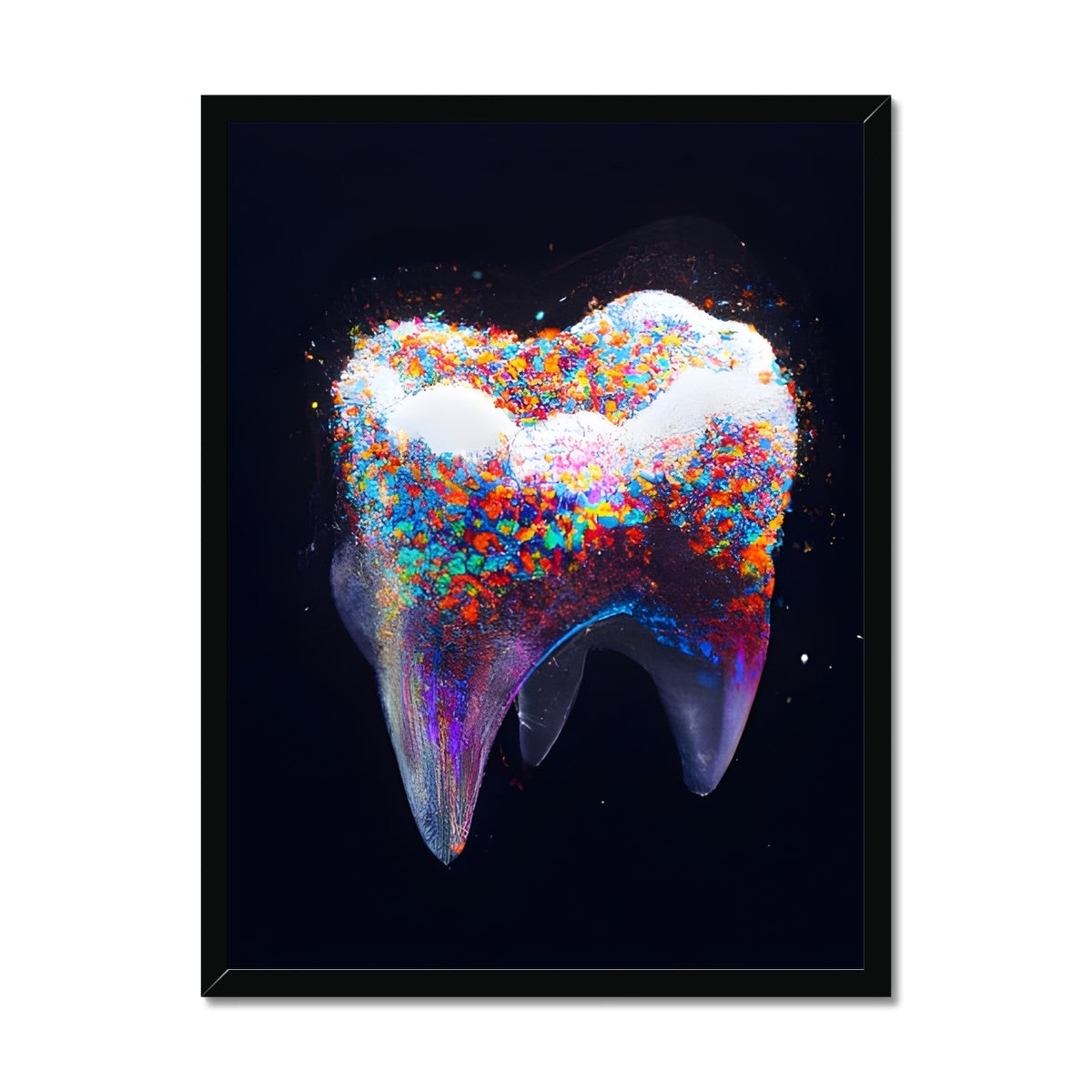 Tooth with Colour Sprinkles Framed Print Prodigi