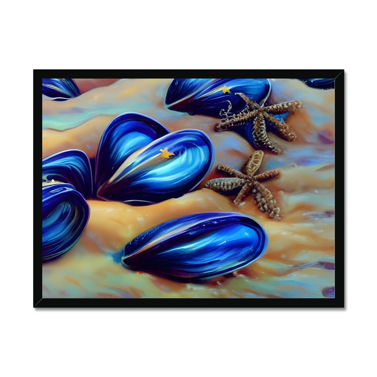 Beautiful Mussles At The Beach Framed Print Prodigi