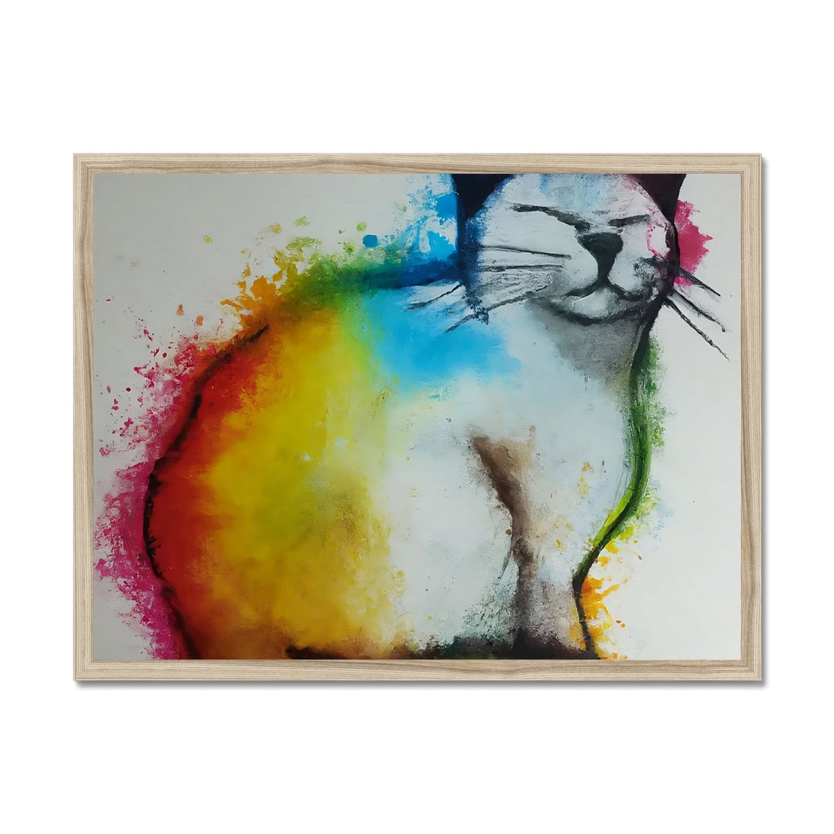 Rainbow Cat Framed Print Prodigi