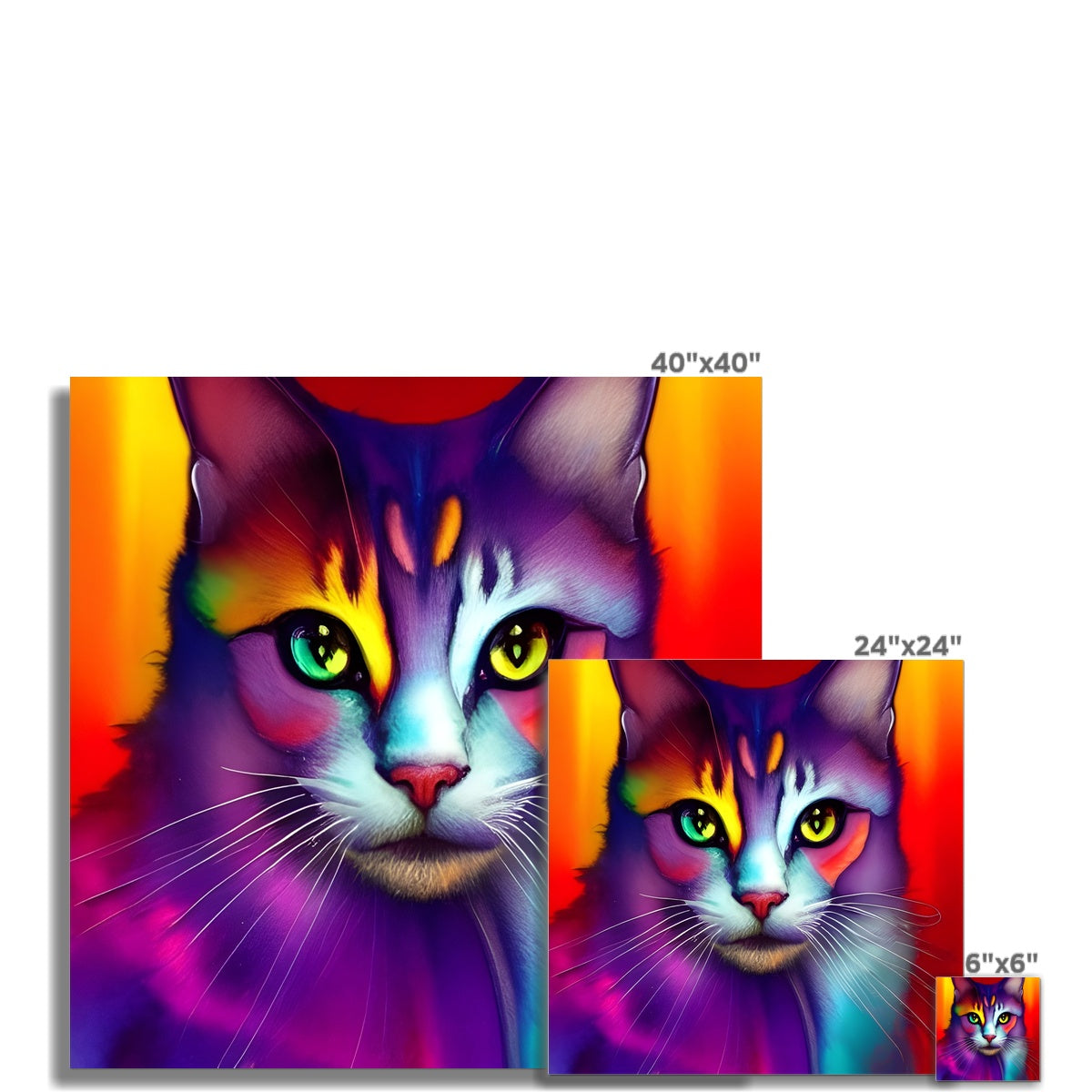 Colorful Cat Fine Art Print Prodigi