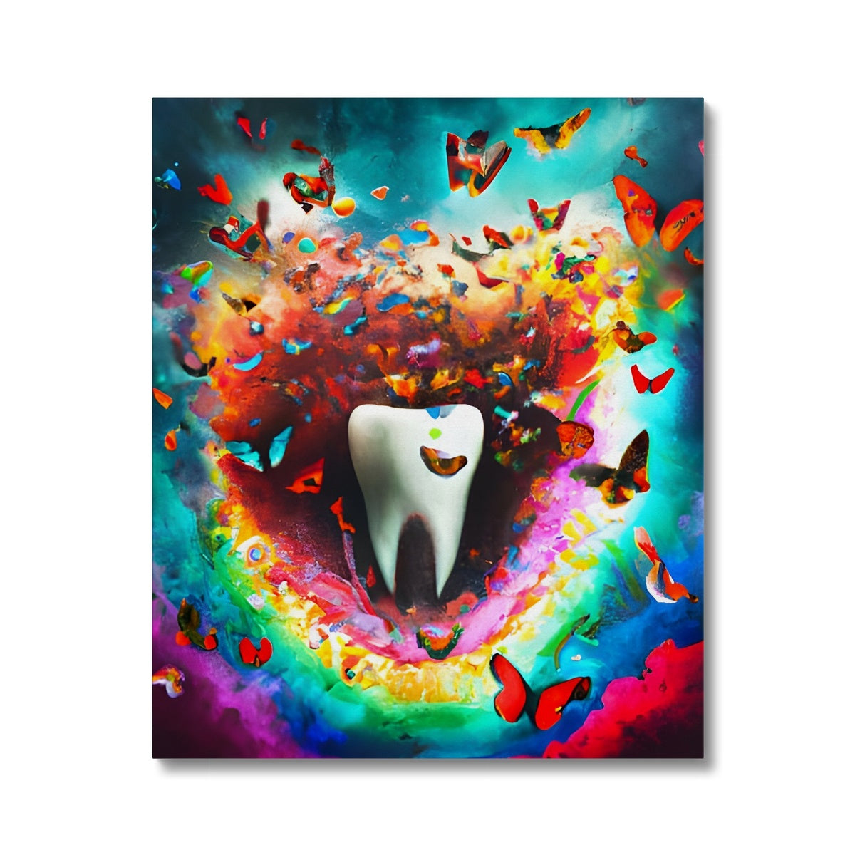 Tooth in Butterfly Storm Canvas Prodigi