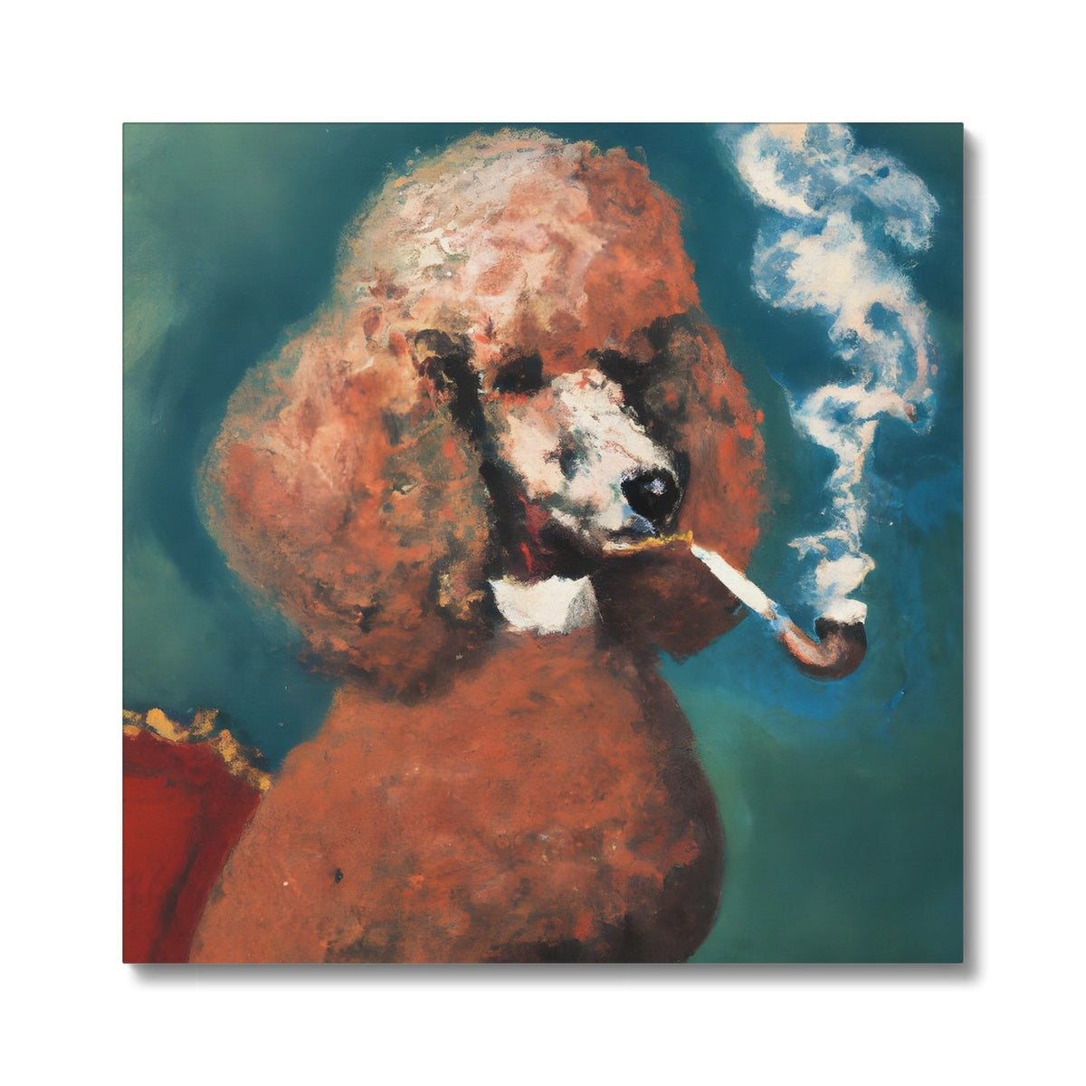 Smoking Poodle Canvas Prodigi