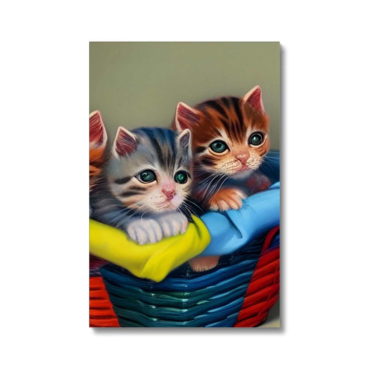 Cute Kittens In A Basket Eco Canvas Prodigi