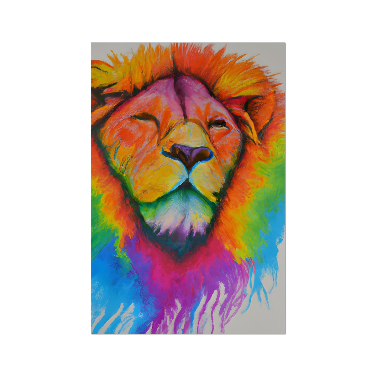 Rainbow Lion Fine Art Print Prodigi