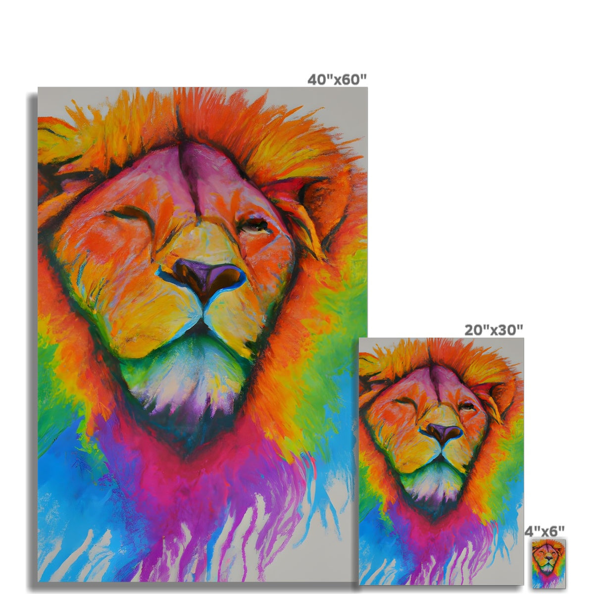 Rainbow Lion Fine Art Print Prodigi