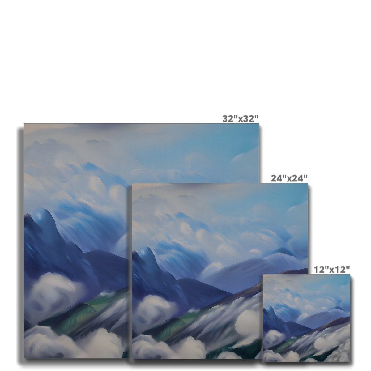 Cloudy Mountains Canvas Prodigi