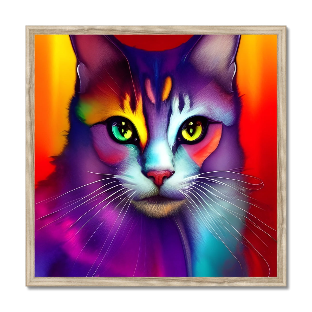 Colorful Cat Framed Print Prodigi