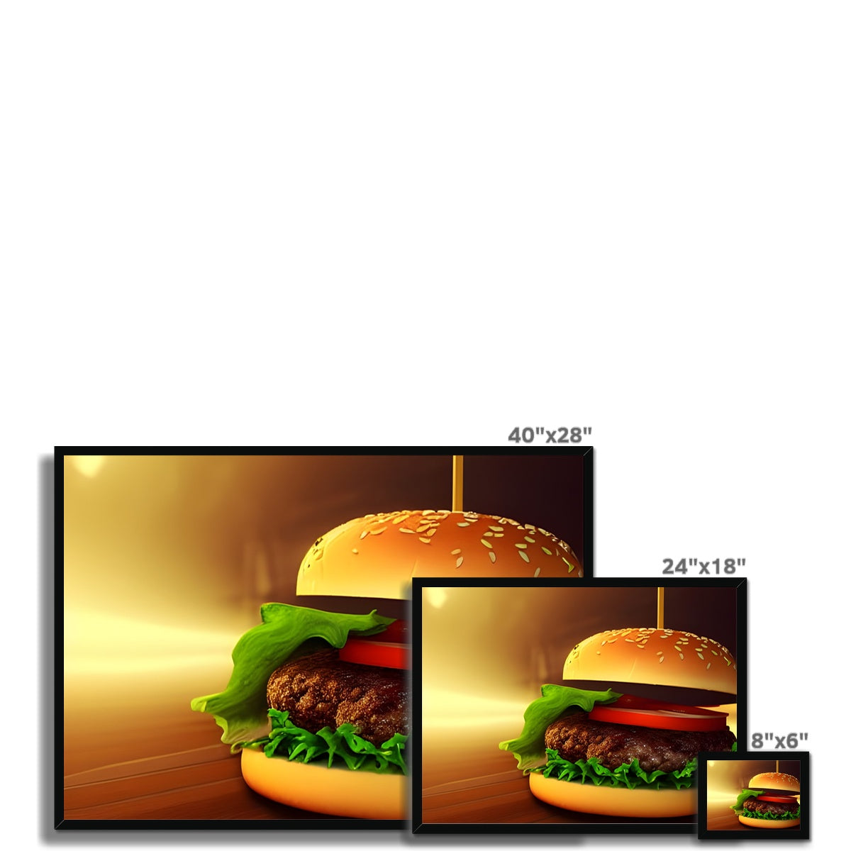 Burger Highlight Framed Print Prodigi