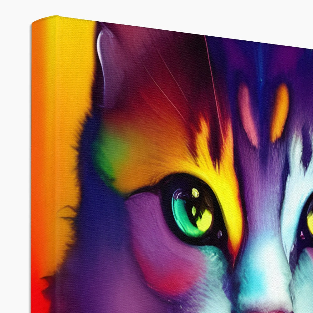 Colorful Cat Eco Canvas Prodigi