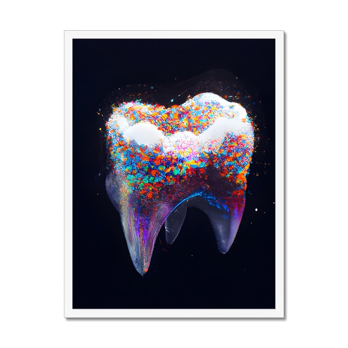 Tooth with Colour Sprinkles Framed Print Prodigi