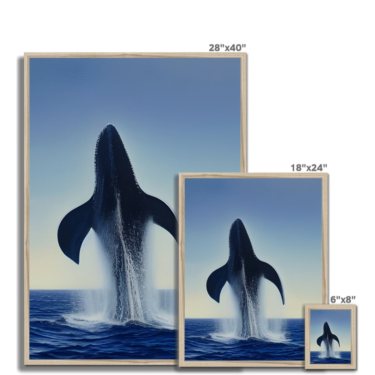 Rising Whale Framed Print Prodigi