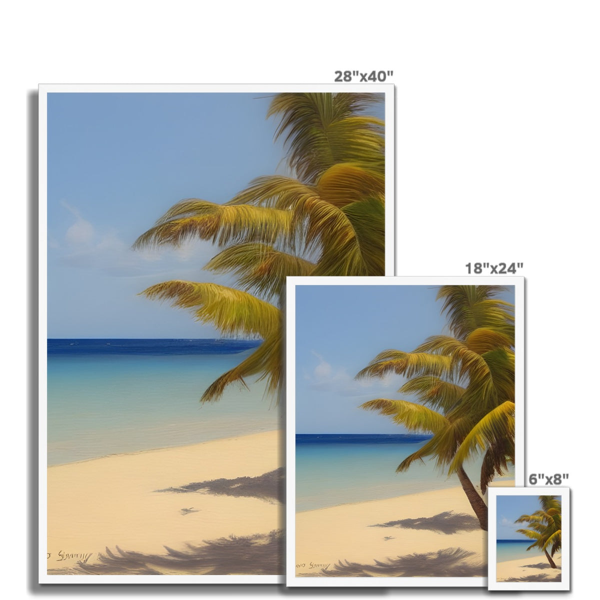 Calm Palm Beach Framed Print Prodigi