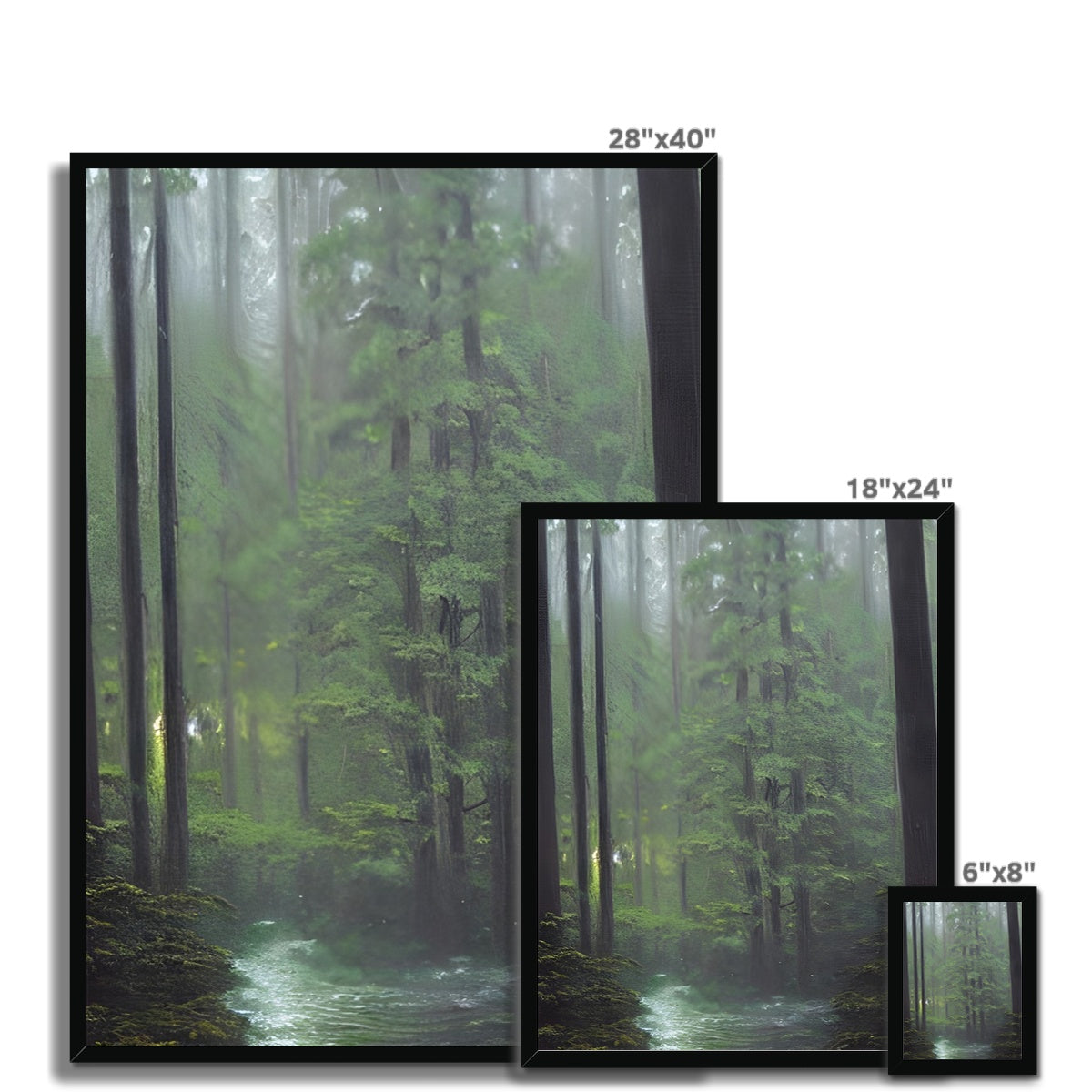 Rainy Forest Framed Print Prodigi