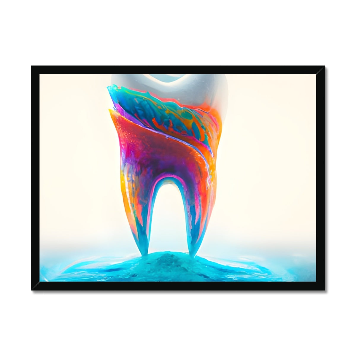 Tooth in Colour Waves Framed Print Prodigi