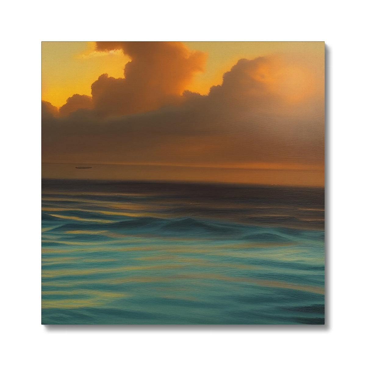 Red Sky Over Turquoise Ocean Canvas Prodigi