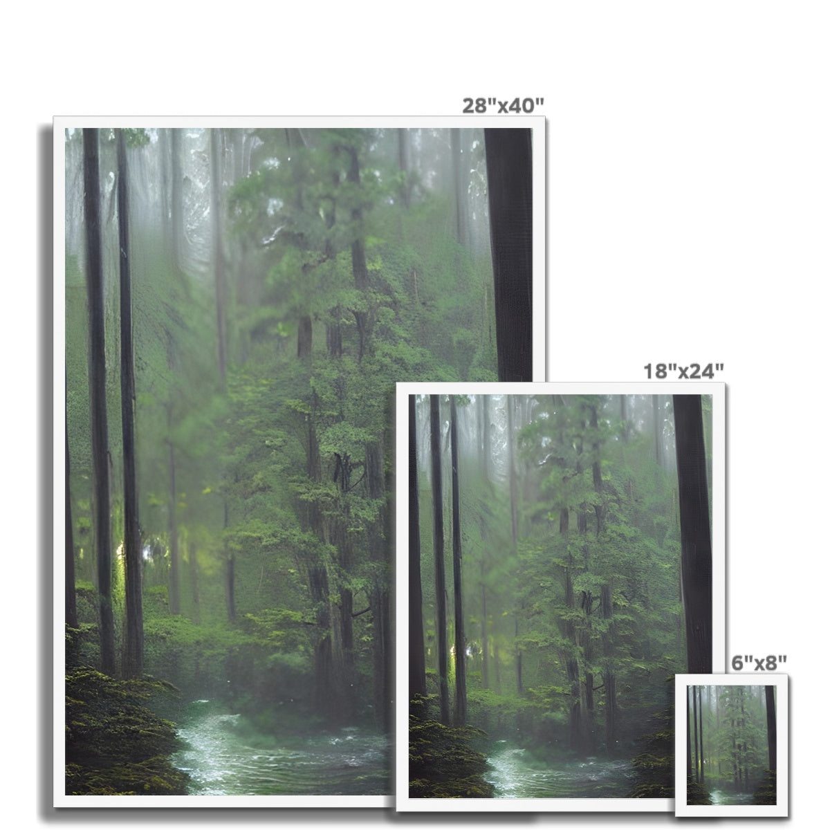 Rainy Forest Framed Print Prodigi