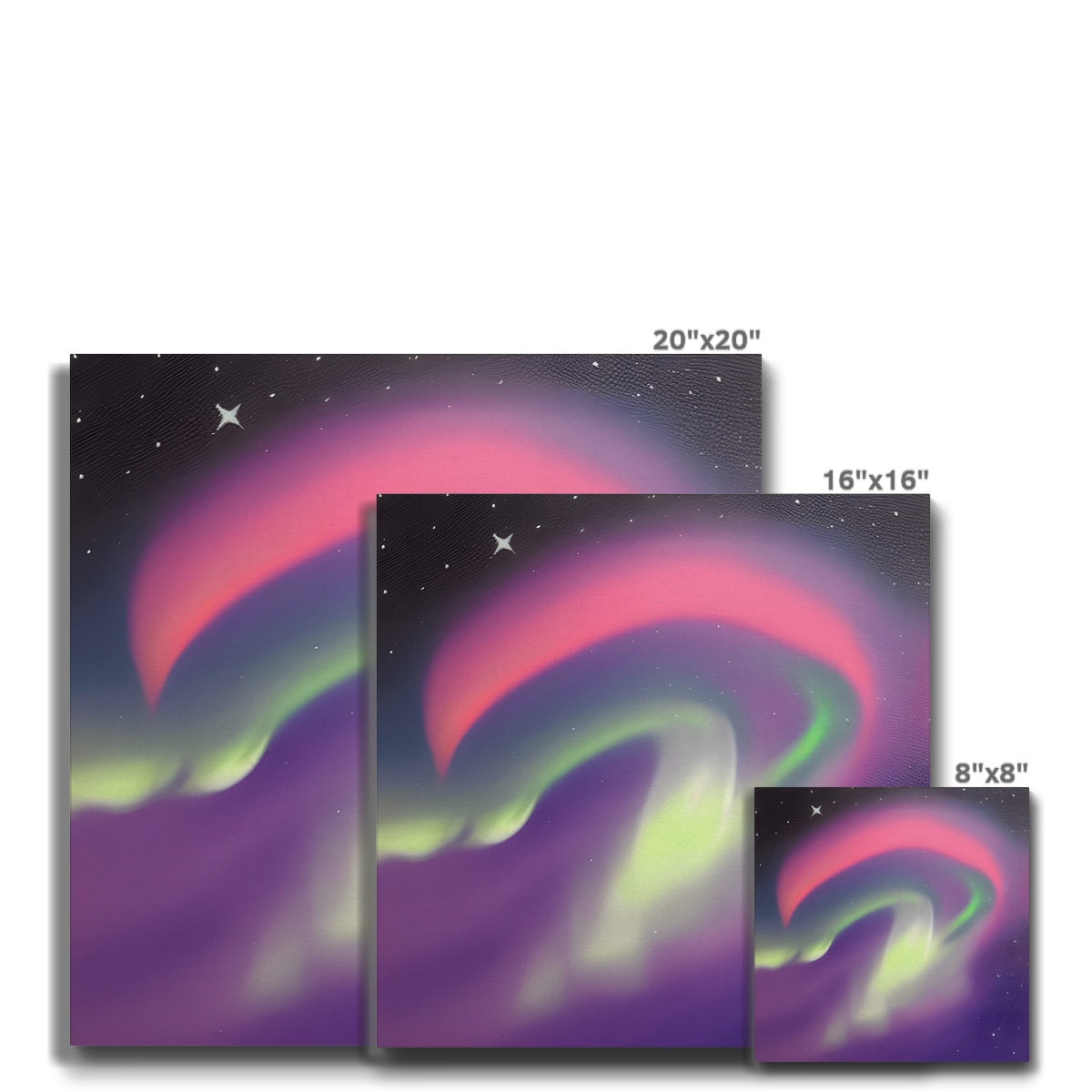 Multicolor Aurora Waves Eco Canvas Prodigi