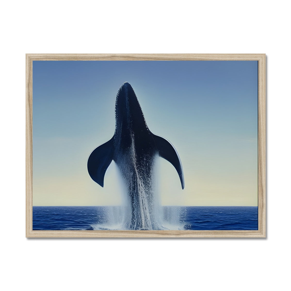 Rising Whale Framed Print Prodigi