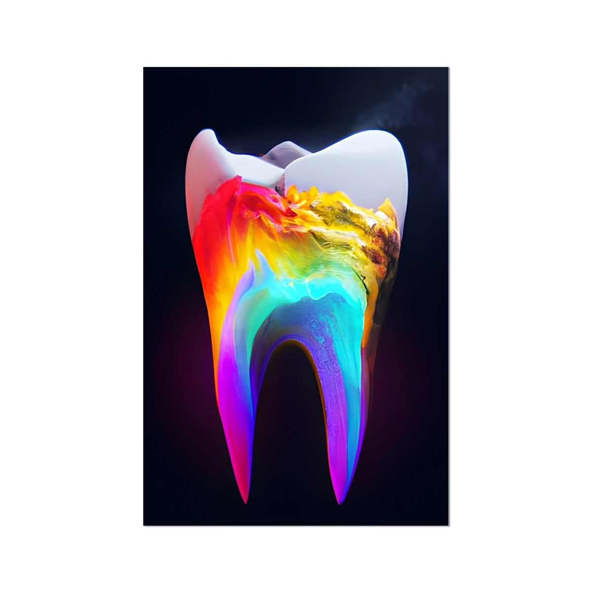 Colours filling a Tooth Fine Art Print Prodigi