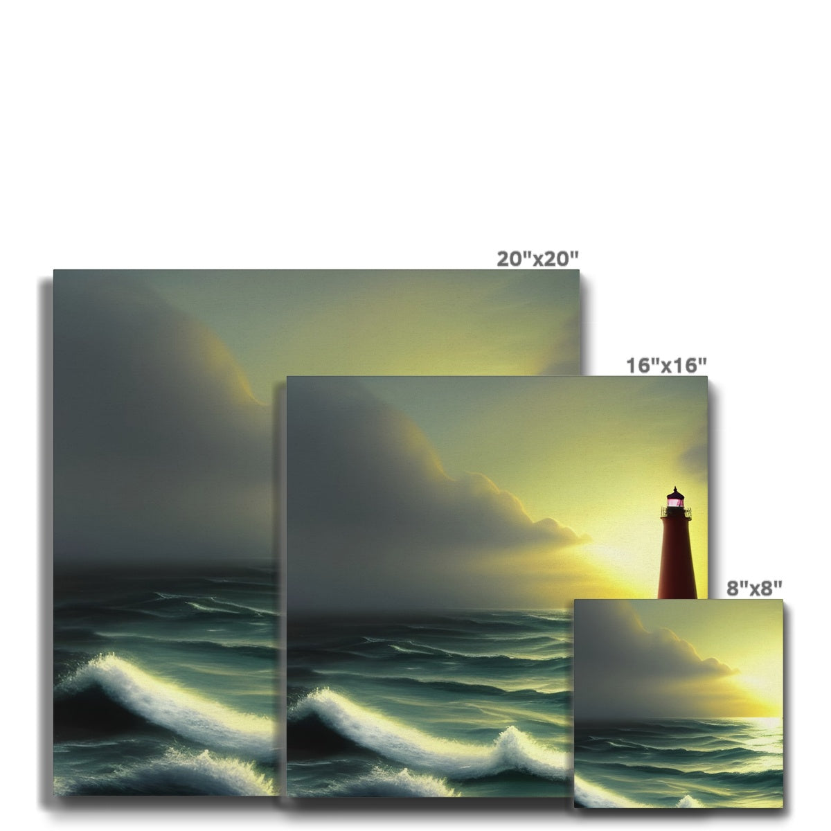 Lighthouse In The Sunset Eco Canvas Prodigi