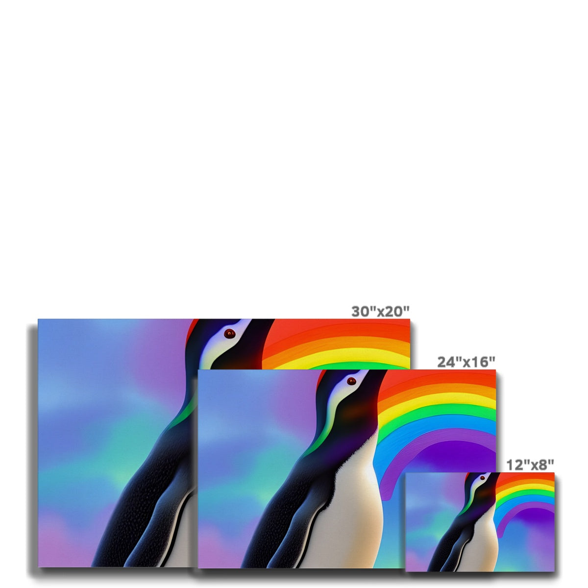 Rainbow Penguin Eco Canvas Prodigi