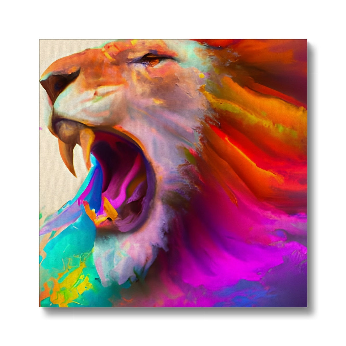 Lion with a Rainbow Mane Eco Canvas Prodigi