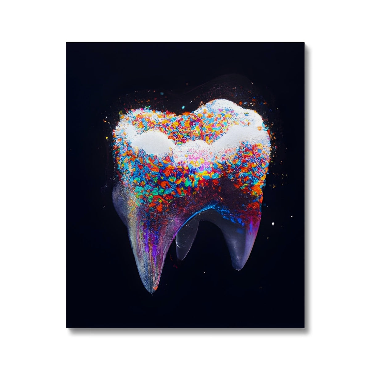 Tooth with Colour Sprinkles Canvas Prodigi