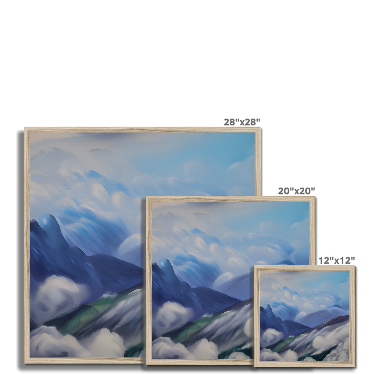 Cloudy Mountains Framed Print Prodigi