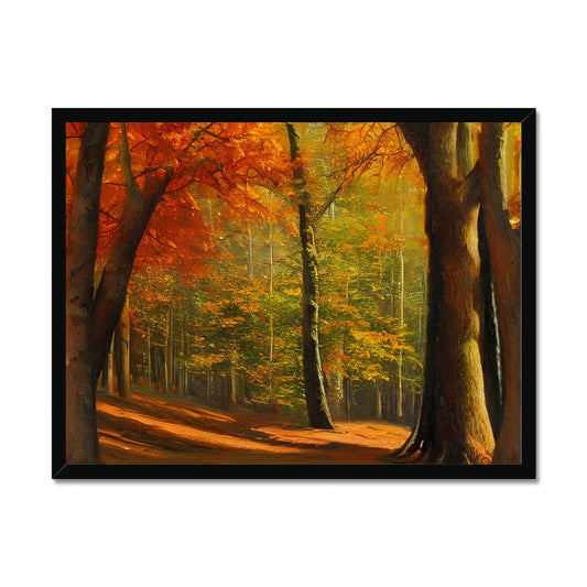 Forest kissed by Autumn  Framed Print Prodigi