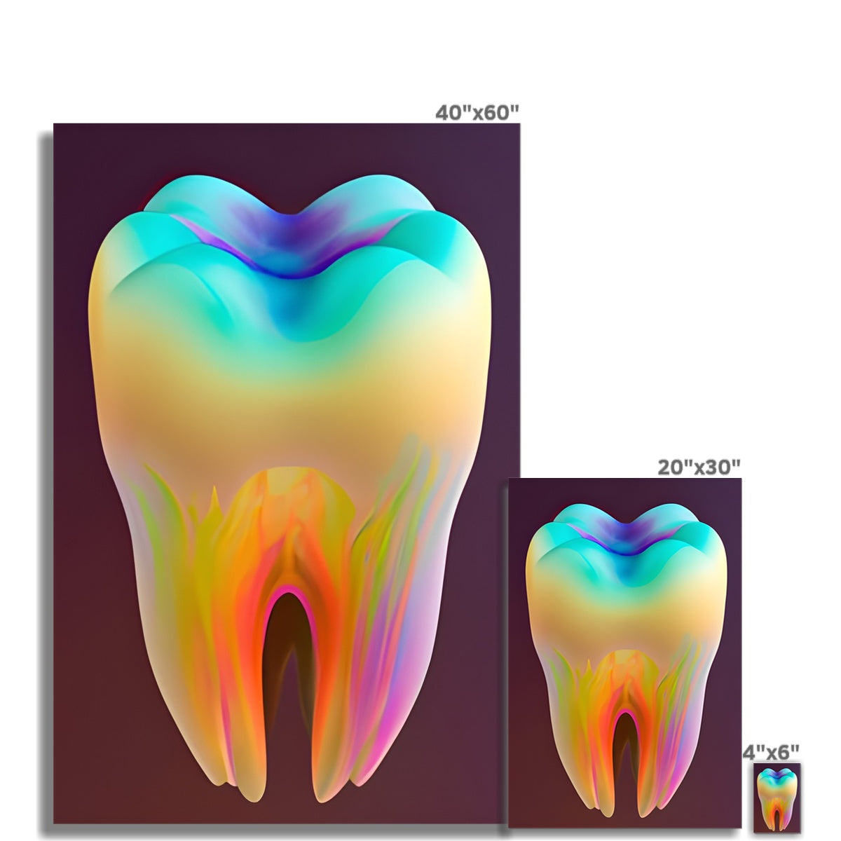 Colorful Tooth Fine Art Print Prodigi