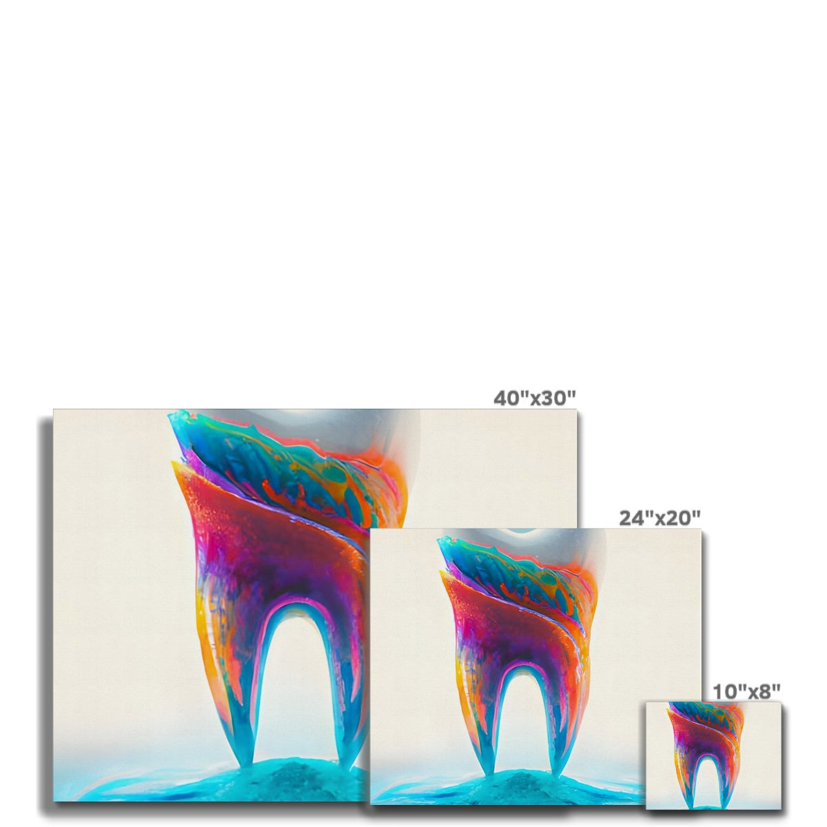 Tooth in Colour Waves Canvas Prodigi